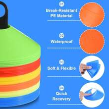 mhjYAYUSI Set de 60 Conos de EntrenamientoConos Deportivos Paquetes de Conos de Fútbol de Disco de Marcado con Bolsa de Transporte y Soporte Conos de Fútbol Deportivo para Entrenamiento Niños Deportessleeping Bags - como en la foto - Ver 6