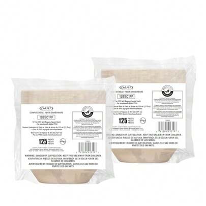 mhj"DART Bowl de Fibra Moldeada 12 oz. Compostable 125 bowls "sleeping Bags