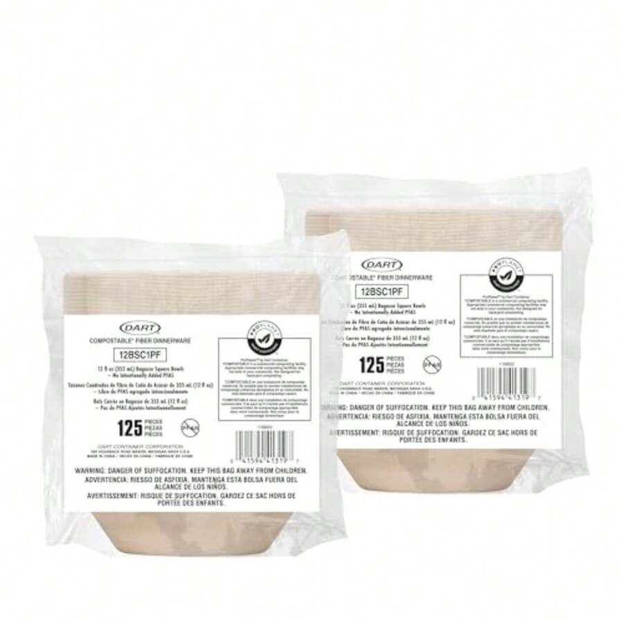 mhj"DART Bowl de Fibra Moldeada 12 oz. Compostable 125 bowls "sleeping Bags - 219564251 - Ver 1