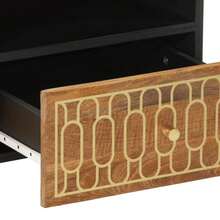 vidaXL Tavolo basso 80x54x40 cm in bois de manguier massiccio - Castano - Visualizzare 8