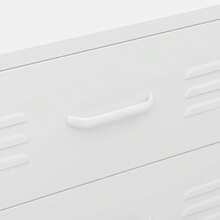 vidaXL Cômoda branco 80x35x101,5 cm preto - Branco - Ver 8
