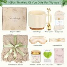 Christmas Se- Care Spa Gifts For Women, ThinFKing Of You Gifts For Women, Get Well Soon Gift Baskets, Condolences Basket For Loss, Feel Better, Relaxation, Sympathy, After Surgery Gift - 想念你 - 查看 3