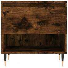 vidaXL Tavolini Bassi 2 pz chêne fumé 50x46x50 cm in legno metalmeccanico - Castano - Visualizzare 6