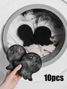 1/2/4pcs Pet Hair Remover, Suitable For Clothes Drying, Reusable, Non-Electric Lint Remover, Reduces Wrinkles, Saves Drying Time, Cute Bear Shape, Easily Removes Washer Lint And Pet Hair, Clothing Cleaner, Cleaning Supplies, Easy Hair And Cleaning - Multicolor - View 12