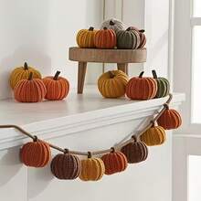 Five Hues, 3.15in Five Tiny Knitted Pumpkins, Faux Autumn Harvest Crochet Pumpkins, Rustic Cottages, Small Knitted Pumpkins For Thanksgiving, Halloween, Fall Decor, Home Decoration, Christmas, New Year Decor, Is Your Top Pick - Multicolor - View 4