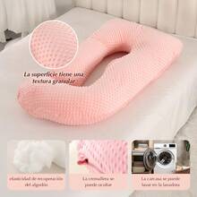 mhjAlmohada Embarazo en Forma de G Almohada de Maternidad Lateral para Embarazadas Pregnancy Pillow de Algodón Comodidad Ergonómica y Transpirable Ideal para Dormir Leer y Actividades de Ocio Rosasleeping Bags - 219242124 - Ver 4