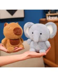 可爱毛绒玩具 - 熊、兔子、大象、绵羊，是办公室伴侣、活动和派对装饰、儿童礼物、家居装饰、生日礼物、独立日礼物、母亲节礼物、婚礼礼物以及各种节日礼物的理想之选。 - 彩色 - 查看 6