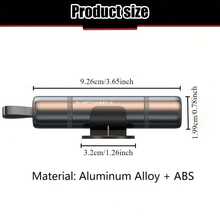 Martillo de para automóvil 2 en 1 con rompedor de ventanas y cortador de cinturón de - Herramienta de escape de emergencia, estructura de ABS y aleación, diseño portátil de 3.64", incluye soporte conveniente, acabado de superficie metálica, herramienta de vehicular, apariencia metálica de moda - A - Ver 7