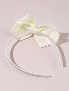 Toddler Girls Bow Decor Headband - Beige - View 7