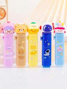 1 Set ausziehbarer Radiergummis (1 Radiergummi + 1 Nachfüllung), tragbarer austauschbarer Cartoon-Radiergummi zum Reinigen von Bleistiften, Büromaterial, Schulmaterial, unverzichtbar für Schüler zum Schulstart