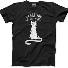 HotScamp Creature of The Night Black Cat -   T-Shirt - Negro - Ver 1