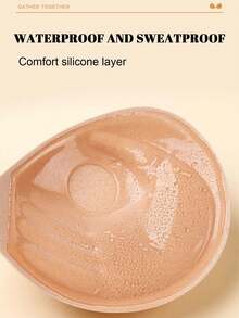 1pc Strapless Invisible Adhesive Gel Bra, 3cm Padded For Extra Support And Lift, With Adhesive Breast-Lifting Tape, Suitable For Small Busts And Nipple Covers, Perfect For Wedding Dresses And Formal Gowns. - Multicolor - View 3