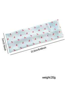 4pcs Korean Style Cherry Print Headband Set! Cute Ribbed Knit Headbands To Create A Girly Vibe - Multicolor - View 2