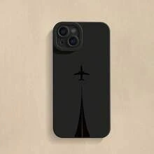 A Simple Airplane Design Phone, A Black Shockproof Compatible For IPhone 17/17 Pro/17 Pro Max, 16/16 Plus/16 Pro/16 Pro Max, 15/15 Plus/15 Pro/15 Pro Max, 14/14 Plus/14 Pro/14 Pro Max, 13/13 Pro/13 Pro Max, 12/12 Pro/12 Pro Max, 11/11 Pro/11 Pro Max, Easter Gift Idea Protective Phone Cover Full Body Drop Protection, Series. Valentines Day Phone [Model] - 1 cái - Xem 3