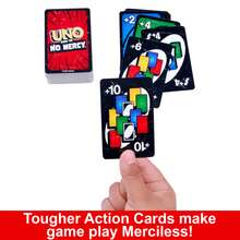 Mattel UNO - Juego de cartas clásico de emparejamiento de colores y números - 112 cartas - Comodín personalizable y borrable - Incluye cartas de acción especiales - Regalo para niños de 7 años en adelante - HWV18 - Ver 5