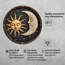 1pc Vintage Sun And Moon Metal Sign - 8x8 Inches, Wiccan And Gothic Decor, Suitable For Home, Door, Garden, Man Cave, Great For Wreath Center Decoration And Unique Gift - Metal Wall Art, Tin Signs, Vintage Metal Signs, Retro Wall Decor, Rustic Metal Art, Cool Metal Signs, Man Cave Decor, Garage Signs, Classic Metal Art, Unique Wall Art - Nhiều màu - Xem 4