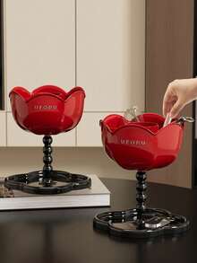 Four-Leaf Clover Cosmetic Organizer Breaks Away From The Monotony Of Traditional Shelves. With Its Lively And Cute Four-Leaf Clover Design, Even When Filled With Small Items, It Doesn't Look Cluttered But Instead Resembles A Carefully Arranged Display Stand. - Multicolor - View 3