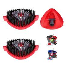 2 Pcs Full-Coverage Spin Mop Scrub Brush Head And 1 Mop Base Part Replacement For Oceda EasyWring 1 Tank System,Hard Bristle Cleaning Brush For Bathroom Kitchen Tile - 2支灰色筆刷+1個底刷 - 查看 2