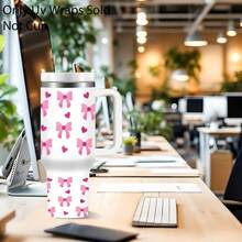 2pcs Valentine'S Day & New Year'S Gift Set - Featuring Bow, Heart, Cherry, Bohemian Sunflower, Butterfly, Turtle, Cow, And Skull Girl Designs 40oz UV DTF Transfer Stickers For 16oz Glass Mugs, High-Quality PVC, Self-Adhesive, Single-Use Decals With Glitter Finish, Bohemian Style Stickers | Floral Motif Stickers|Durable PVC Sticker