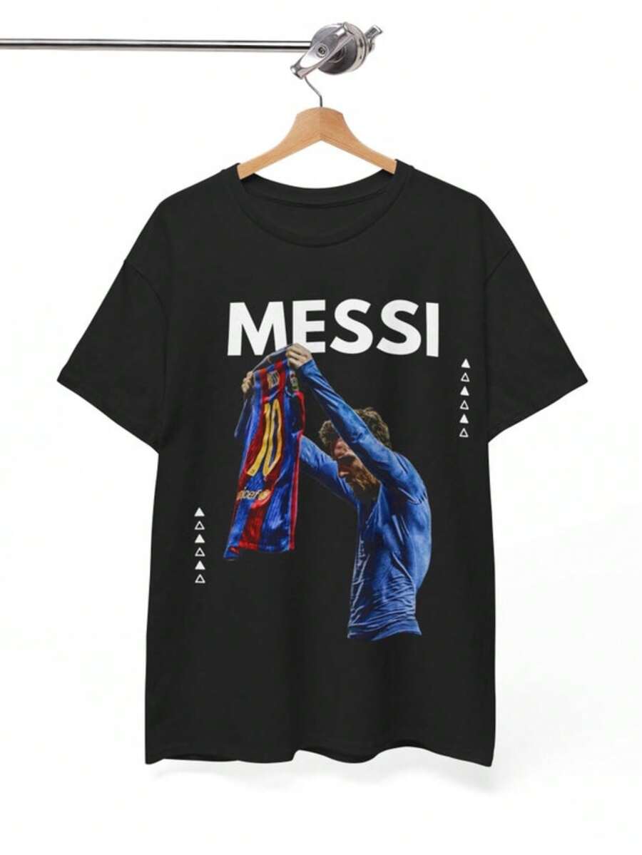Graphic Lionel T-Shirt, El Classico Celebration, Soccer T-Shirt, Bootleg Vintage Sport Tee, Co - 黑色 - 查看 1