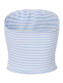 ARA CHIC 女士蓝白条纹褶皱抹胸上衣，性感露背，修身剪裁，休闲度假衬衫，沙滩春季新款 2026 - 彩色 - 查看 5