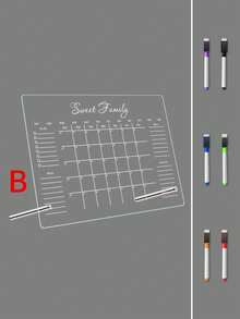 1pc Desktop Display Weekly/Monthly Planner Whiteboard, Reusable Dry Erase Board For Home Use, Memo Reminder Handwritten Message Board - Multicolor - View 11