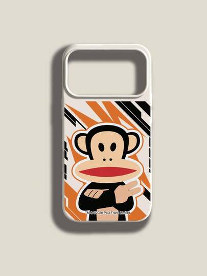  Official Licensed Paul Frank Liquid Silicone Phone Case, Full Body Shockproof Camera Protection, Monkey Character Pattern, New Compatible With Iphone 13/14/15/16/17 Pro Max
