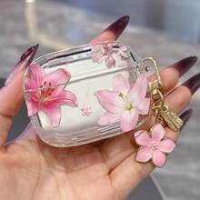 Funda protectora con diseño floral compatible con Apple, con protección anti-arañazos y anti-caídas - transparente - Ver 6