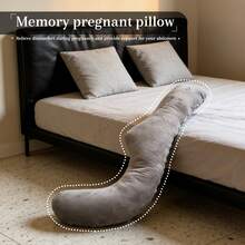 One-Leg Pillow For Pregnant Women, Waist Protection, Side Sleeping, Deep Sleeping Pillow, Belly Support, Special Artifact For Sleeping, Leg Clip, Side Pillow During Pregnancy - 灰色 - 查看 7