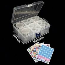 [Portable Craft Supplies Storage Box] 2 Types Of Storage Container Set With Large Box, Transparent Bead Display Cabinet, DIY Diamond Embroidery Painting Nail Art Accessories Organizer, Multi-Functional Portable Craft Supplies, Jewelry Box - Multicolor - View 5