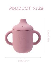 1pc Personalized Customization Name And Pattern Silicone Children Sippy Cup Deboss Design Training Cup Portable Kids Water Cup - Multicolor - View 11