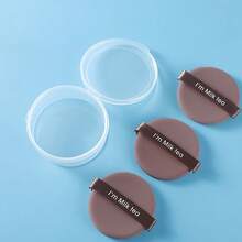 亲肤PU材质 - 无异味粉扑 - 可重复使用两用3件套VXZOHOW气垫化妆海绵套装，带收纳盒 - 适合中性肌肤的旅行必备化妆工具