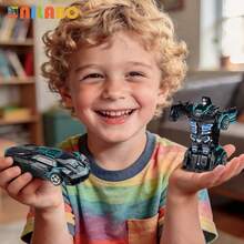 unilabo 变形赛车玩具 - 惯性滑行赛车 - 自动变形 - 送给男孩的绝佳礼物！赛车，儿童汽车玩具，赛车，男孩玩具>儿童赛车，儿童摩托车，儿童玩具，机器人汽车，男孩玩具，返校季