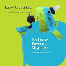 mhjContigo - Paquete de 2 botellas de agua Aubrey de 20 onzas con popote de silicona limpiable tapa a prueba de derrames apto para lavaplatos frambuesa lima fresca arándano enebro sin BPAsleeping Bags - Frambuesa azullima fresca y arndanoenebro - Ver 6