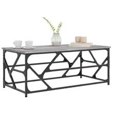 vidaXL Sonoma Couchtisch, Grau, 100 x 50 x 40 cm, Holzwerkstoff - Grau - Übersicht 1