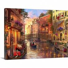 Sunset in Venice Canvas Wall Art Print by Dominic Davison, Home Decor, Design Artwork, xcuadros decorativos para sala,poster,con marco,posters,cuadros para la pared ,marcos para cuadros,cuadro,virgen de guadalupe,salascuadros decorativos para sala,poster,con marco,posters,cuadros para la pared ,marcos para cuadros,cuadro,virgen de guadalupe,salas - transparente - Ver 1