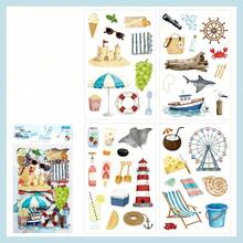 4pcs Time Scene Stickers, Suitable For Gifts, Office, Home, Marking, Labels, Classrooms, Entertainment Toys, Student Journals, Creative Retro Decoration Stickers - Multicolor - View 13