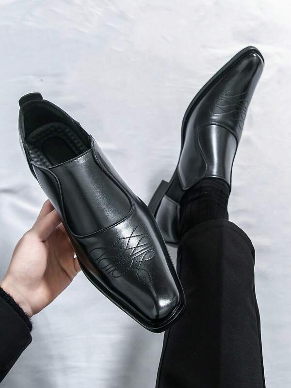 Classic Retro Formal Shoes, Versatile Simple Work Shoes, Casual Fashion Loafers, Embroidered Commuting Office Shoes, Outdoor Cycling Hiking Shoes, Slip-On Business Groom Wedding Shoes