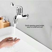 llave de agua para lavandería, baño, lavadora, tina, llave de jardín al aire última intervensión, llave de agua fría individual (#1) - / - Ver 2