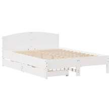 vidaXL Cadre de lit sans matelas blanc 120x200 cm bois de pin massif - Bianco - Visualizzare 3
