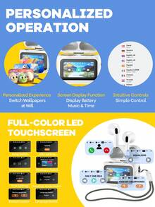 Remax Wireless Earbuds With HD Display Screen; Touch Control; 50H Battery; Sweatproof; Sport Earphones; Sport Earphones; Gaming Headset - CozyBuds W20 Pro - View 3