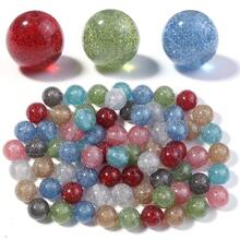 20pcs/Pack 12mm Resin Glitter Starry Round Beads, Shiny Sparkly Beads For Bracelet, Necklace, Jewelry Making DIY, Autumn/Winter - Glitter Beads - View 3