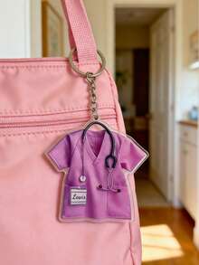 Bộ 1/3/5 móc khóa y tá cá nhân hóa, móc khóa tên cá nhân hóa bằng acrylic 2D, 3 kích cỡ, nhiều màu sắc, thẻ nhận dạng y tế với thiết kế hình ống nghe, quà tặng Ngày Valentine cho nữ, nam, quà lưu niệm, mặt dây chuyền phụ kiện tinh tế, quà tặng cho bạn bè, gia đình, các cặp đôi, quà lưu niệm độc đáo, thích hợp cho sinh nhật, đám cưới, tiệc tùng, kỷ niệm, phụ kiện trang trí sáng tạo. - Nhiều màu (đồng phục y tá) - Xem 11