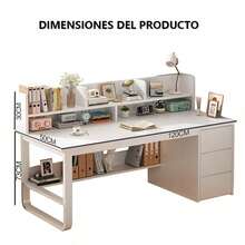 Escritorio De Oficina Minimalista Para Computadora - Blanco - Ver 2