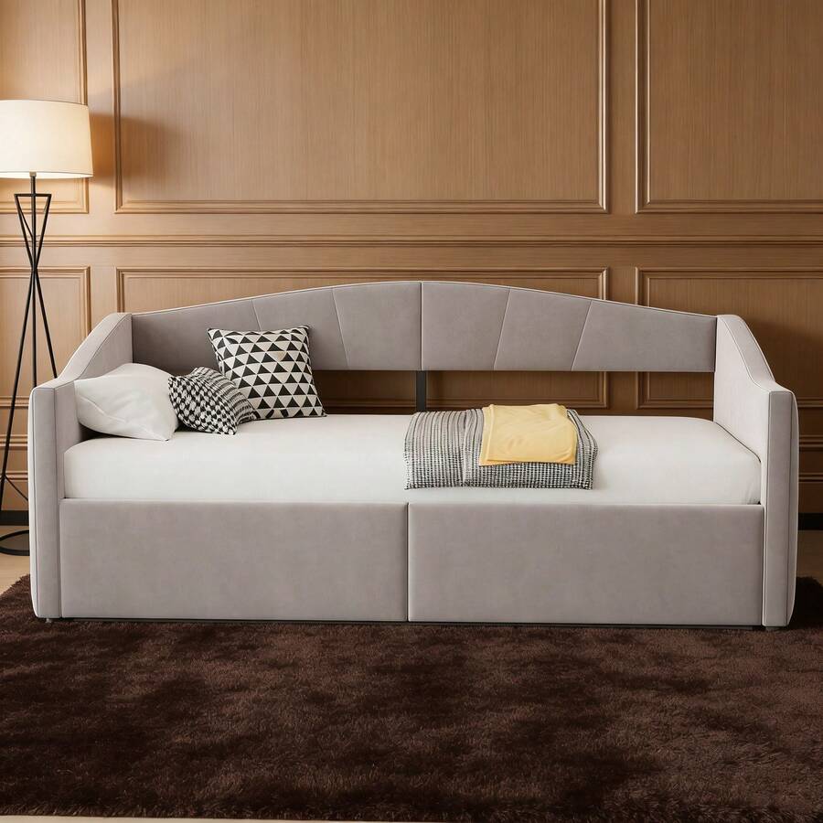 Sofas & Couches - Light Gray + Upholstered + Bedroom - View 1
