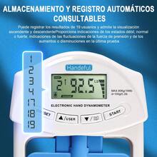 Dinamómetro Digital de Mano, medidor de Fuerza de Agarre, Captura automática, Potencia de Agarre electrónico de Mano, 90 kg - Azul-blanco - Ver 12
