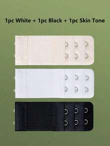 3个装弹性文胸延长扣，文胸肩带延长器，女士内衣扣，适用于文胸下胸围，是旅行、运动、户外活动的理想之选