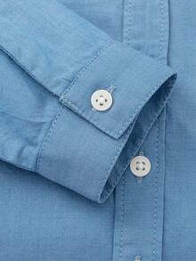 Balabala 2026 男女童格子衬衫，可爱长袖上衣，适合春季穿着 - 牛仔藍 - 查看 8