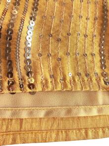 SISKAKIA Besticktes Polka Dot Gewebe Stickerei Pailletten Patchwork Kleid, bestickter Bademantel für Urlaub, Geburtstags-Party, formelles Dinner, ganzjährig