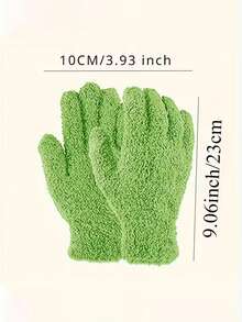 4只装超细纤维清洁手套 | 弹性透气，适用于客厅、卧室、浴室、厨房、汽车等场所的除尘和清洁。